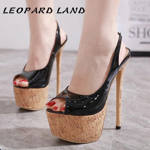 

dress shoes leopard land 2021 summer high-heeled fish mouth single color matching light women's, Black
