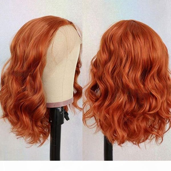 

orange medium length u part wig large cap size wig 13x4 6 lace part wig deep water wave curly for black women adjustable strap, Black;brown