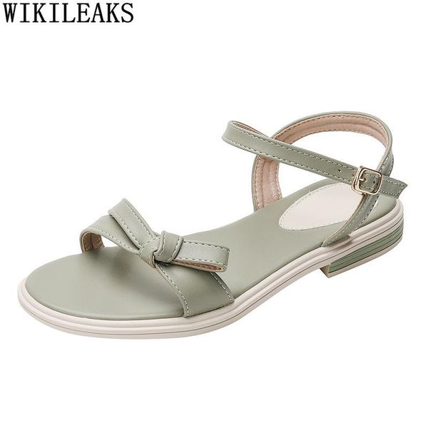 

sandals ladies shoes and butterfly knot women summer 2021 slingback woman mary jane zapatos de mujer, Black
