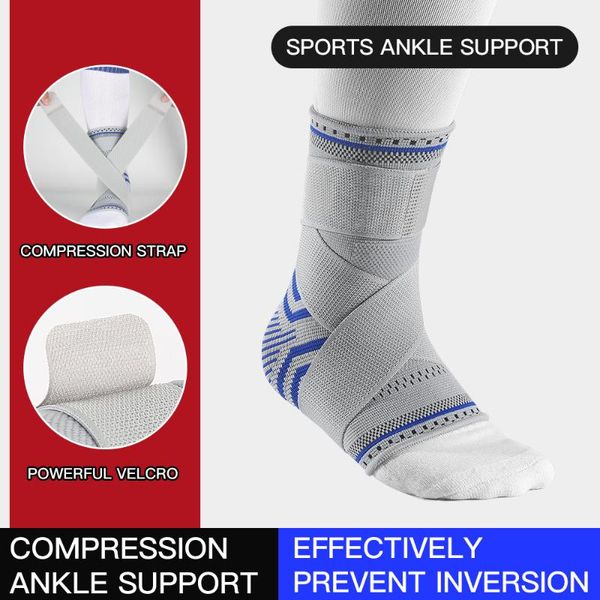 

ankle support 1pc sport brace protector compression bandage pad elastic nylon strap football basketball foot guard, Blue;black