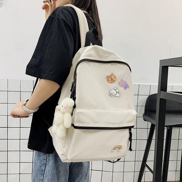 

backpack college style small fresh contrast color sweet girl student schoolbag versatile literary leisure