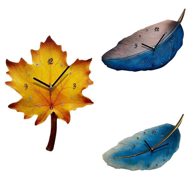 

feather wall clock silent modern design wedding office decoration living room clock creative wall watch home