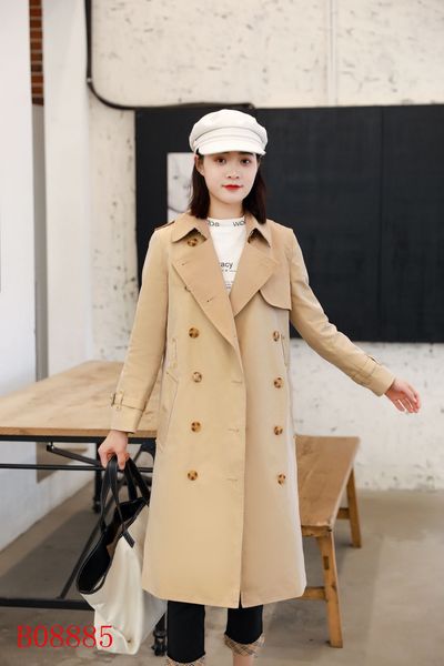 

women's trench coats long classic windbreaker waterproof british high-end english style autumn winter gabadian solid color size coat k3, Tan;black