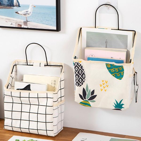 

storage bags fabric wall hanging bag sundries door bedroom dormitory bathroom