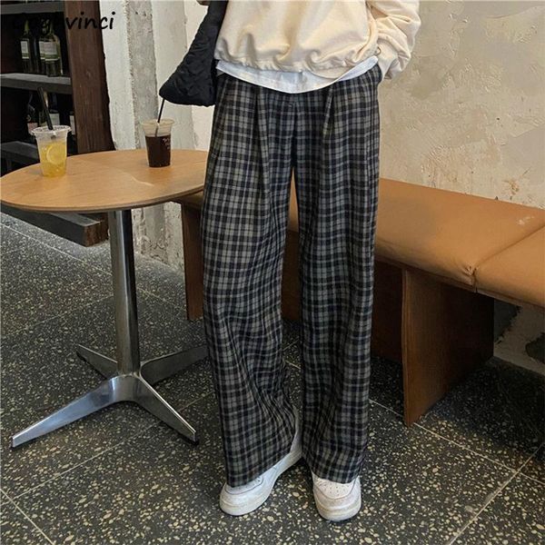 

women's pants & capris women harajuku summer plaid trousers all-match loose casual chic arrival girls hip hop ulzzang, Black;white