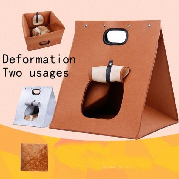 

cat beds & furniture 2 colors portable fashion dog home warm foldable kennel tent pet nest small bed cats products for pets