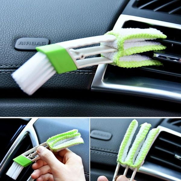 

car sponge 2 in 1 air-conditioner outlet cleaning tool multi-purpose dust brush accessories interior