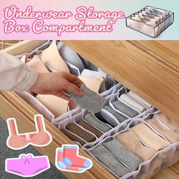

clothing & wardrobe storage 1 set foldable underwear boxes sock bra underpants compartment drawer clothes divider organizer bedroom