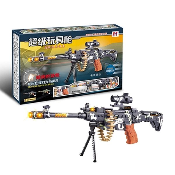 

new boy simulation children's sound light music electric toy gun straight