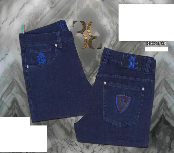 

men's jeans men fashion casual snake skin denim plus size rich black, Blue