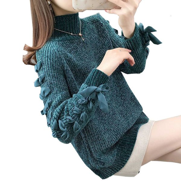 

2021 new knitted turtleneck women autumn ladies solid pullover sweater korean style female long sleeve knit jumpers femme kqt1, White;black