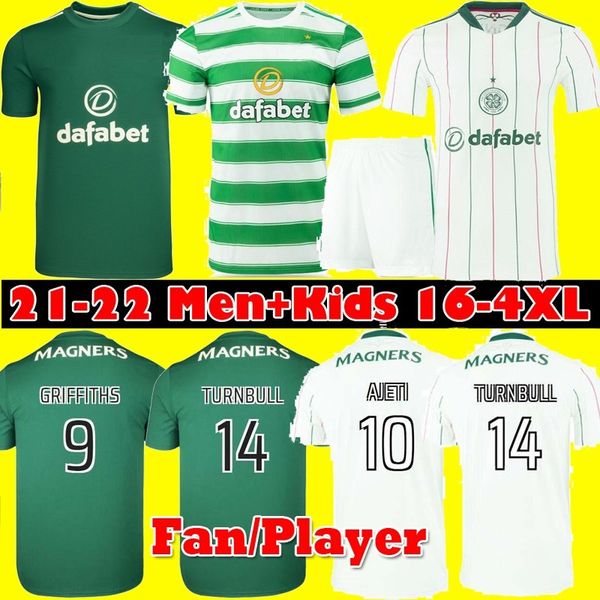 

fans player version 21 22 celtic soccer jerseys mcgregor griffiths 2021 2022 duffy forrest christie edouard elyounoussi turnbull home away m, Black;yellow