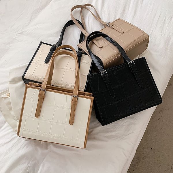 

minority dign women's 2021 fashion embossed stone single shoulder armpit bag simple texture tote bag