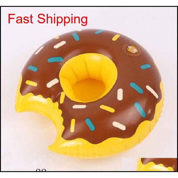 

inflatable drink cup holder colorful cup mat donut flamingo watermelon lemon shaped pvc swimming pool floating mat qylemo homes2011