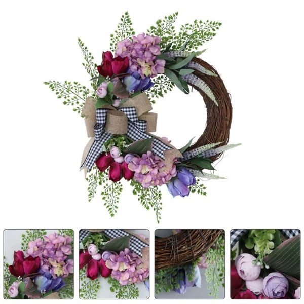 

1pc false wreath pendant european type wedding garland door wall hanging decor