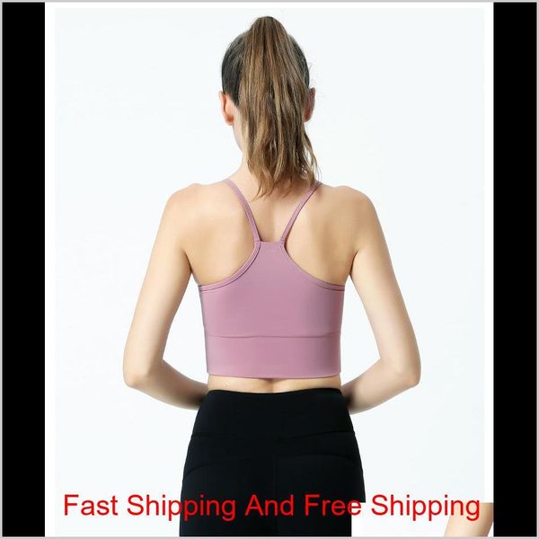 

beautiful back yoga vest women wear thin shoulder straps sports underwear fitness clothes shockproof gat qyltts fivegarden, White;red