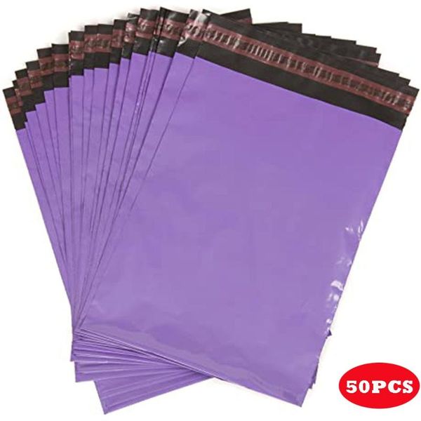 

packaging safety purple polyethylene mailing bag envelope 50 pack large number of mail bag sets currency#30