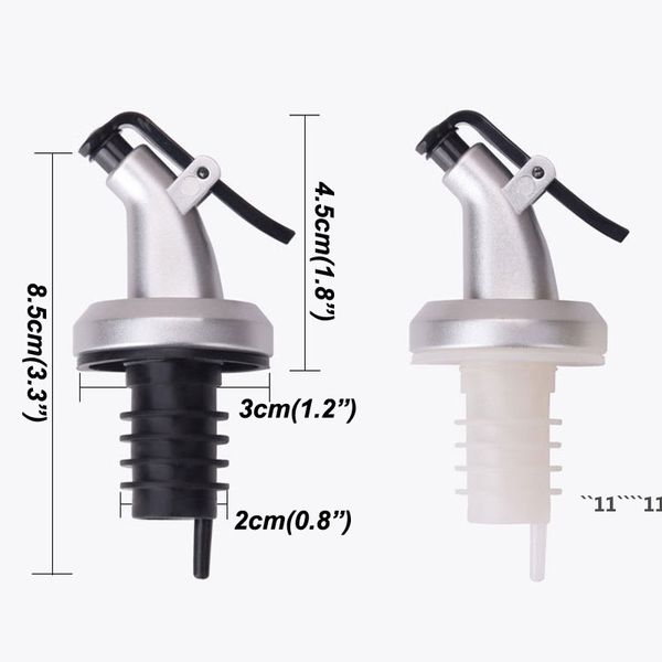 Bolha de garrafa de óleo ABS Bloqueio do ABS Selo à prova de vazamento de grau de alimentos plásticos de plástico Pulverizador de molho de molho de molho de vinho derramadores Bar Ferramentas RRF12467