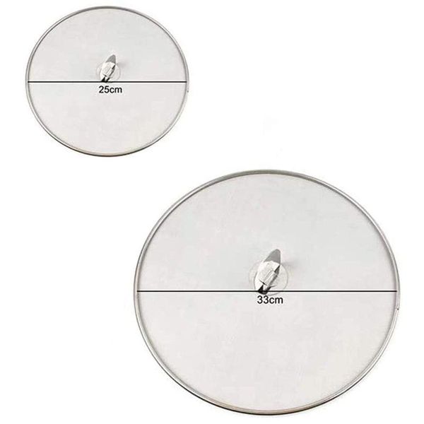 

disposable dinnerware 2x pan splash guard (without pan) set of 2 stainless steel stove covers with foldable kitchen handle dining & bar