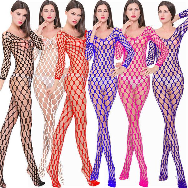 Plus Size Erotische Dessous Sexy Mesh Strumpfhosen Offener Schritt Sheer Body Strümpfe Sexy Fischnetz Strumpfhosen Für Frauen Nylon Hosigey X0521