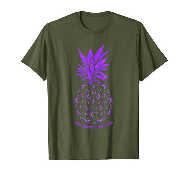 

pineapple pancreatic cancer awareness shirt ribbon gifts, White;black