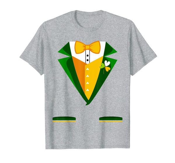 

toddler boys irish tuxedo bow-tie leprechaun costume t-shirt, White;black