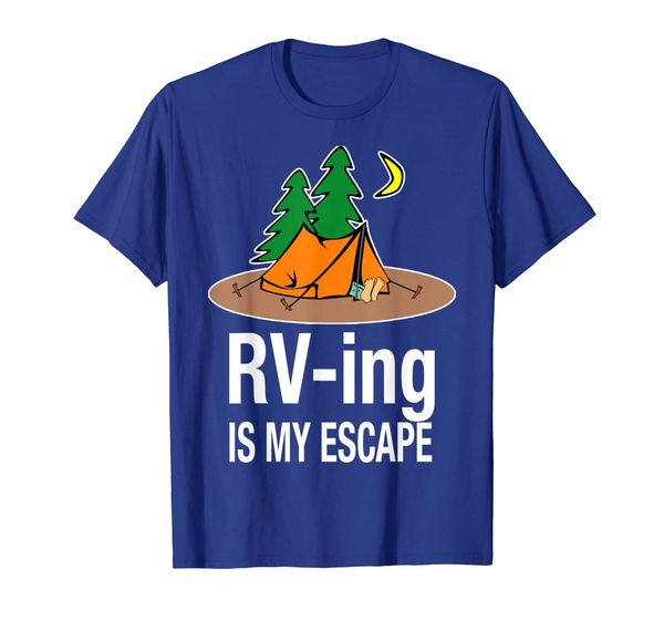 

Rv-ing is My Escape tshirt Camper Adventure Lover Gift, White;black