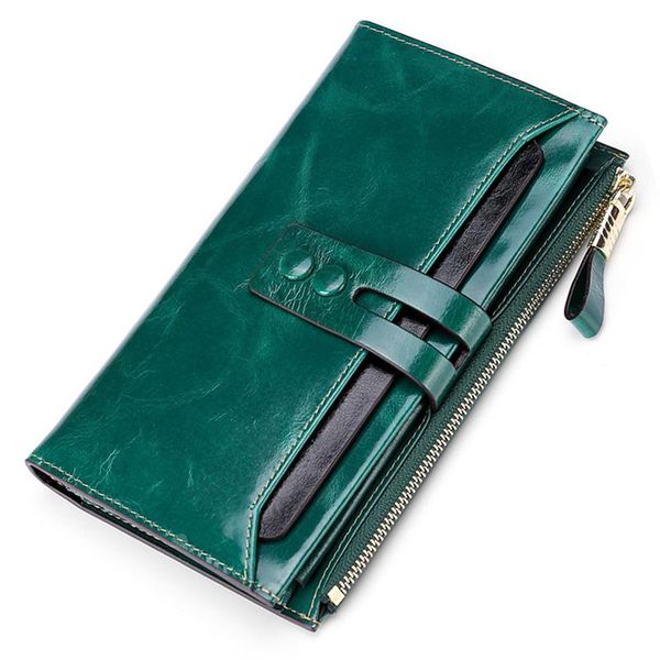 

wallets women long purse multi color rfid leather men's, Red;black
