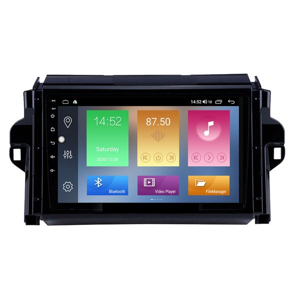 Touchscreen-Auto-DVD-Radio, GPS-Navigations-Player für Toyota Fortuner Convert 2015–2018 mit Digital-TV, WLAN, DVR, 9 Zoll, Android 10 HD