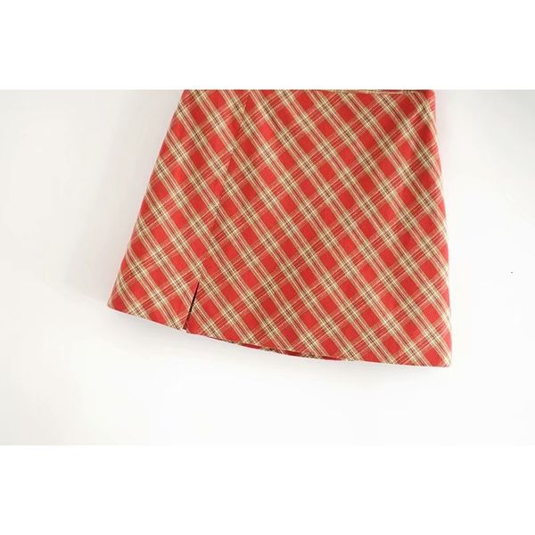 

2021 new women plaid mini skirts slim split summer women's skirt x5k0, Black