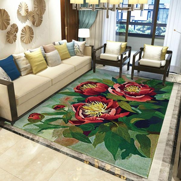 

carpets stereo colorful flowers carpet nordic 3d art for living room bedroom area rugs non-slip kitchen floor mats