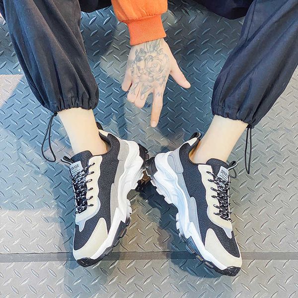 

men running shoes men's 2021 new spring fashion men's sports leisure running daddy shoes traniers sneakers