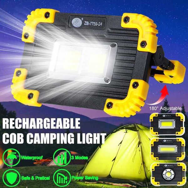 

portable lanterns 350w cob led floodlight usb charging rechargeable spot work lamp outdoor camping emergency light