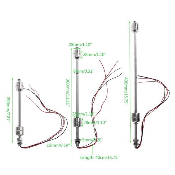 

stainless steel float switch tank liquid water level sensor double ball float switch tank pool flow sensors j0pc