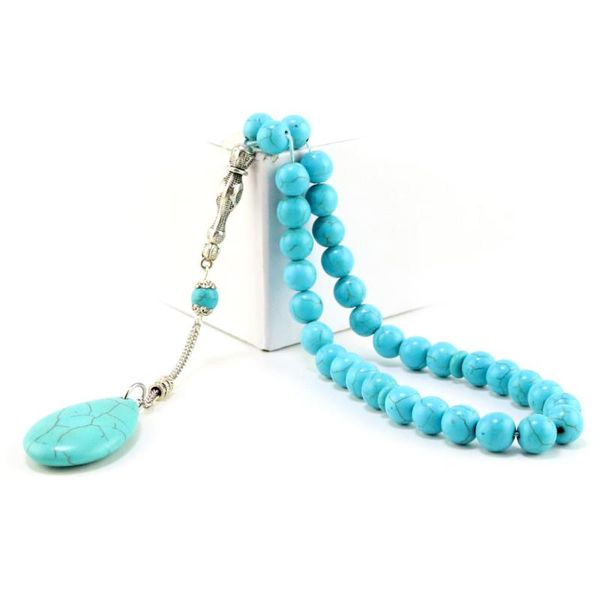 

beaded, strands agate stone tesbih round 33/66/99 beads islamic muslim bracelet tasbih prayer tassel pendant jewelry necklace misbaha s, Black