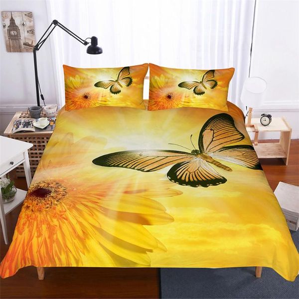 

bedding sets butterfly print duvet linens sheet cover single bed