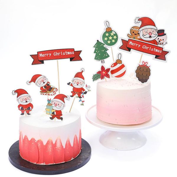 

other festive & party supplies merry christmas er for cake tree santa claus snowman year eve decorations 2022 xmas accessories