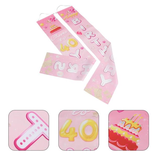 

curtain & drapes 1pair birthday couplet decor party door banner decorative