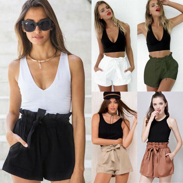 

women pants summer casual loose shorts high waist short trousers fashion