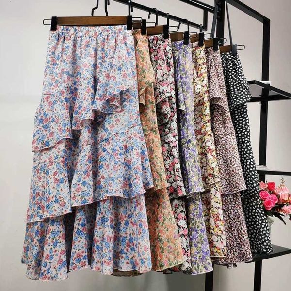 

trade direct foreign selling flower skirt, Black