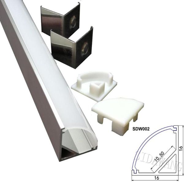 

10pcs 2m led bar light housing v shape triangle aluminum profile sdw002