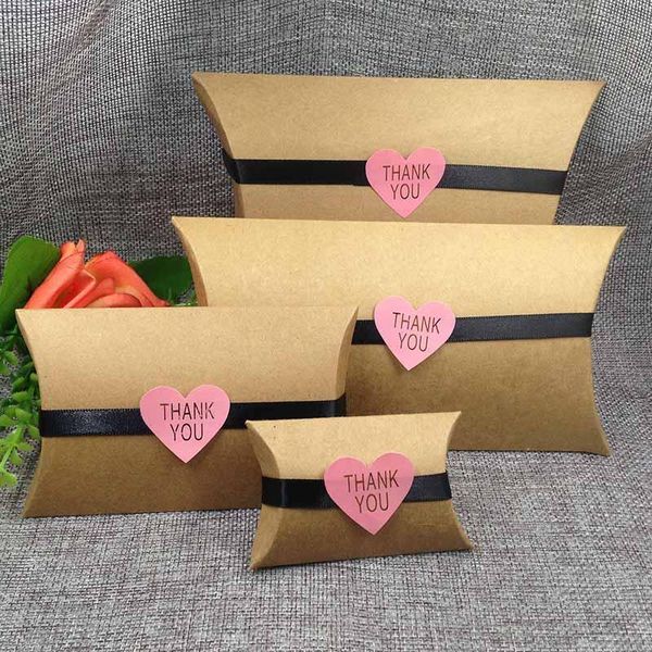 

gift wrap 50pcs kraft/white/black/golden fashion jewelry box large ring diy packing wedding favour kraf pillow