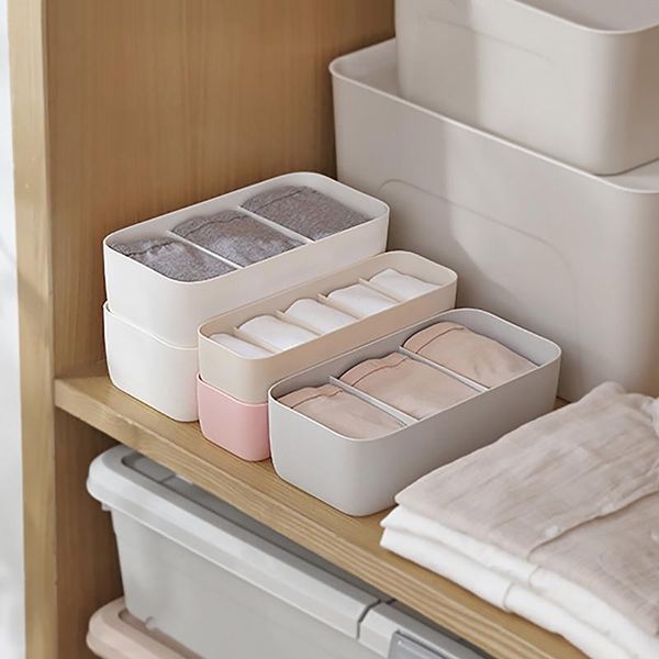 

storage drawers 3/5 grids women men sos bra underwear box wardrobe basket organizer plastic container accories s