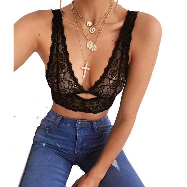 

bras women bra floral lace bralette bustier club party crop vest, Red;black