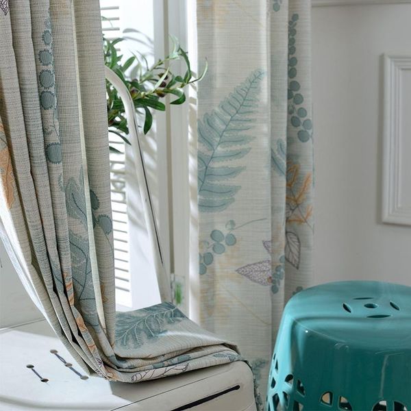 

curtain & drapes manufacturers direct selling modern garden american-style village polyester cotton printed