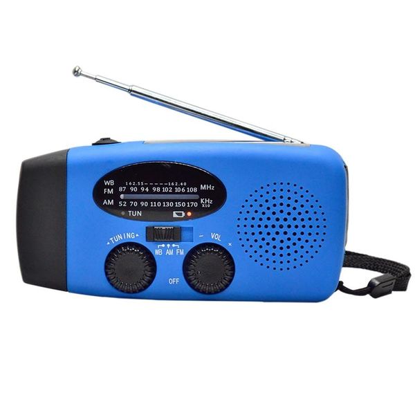

radio solar emergency am/fm/noaa weather 1000mah hand crank with 3 led