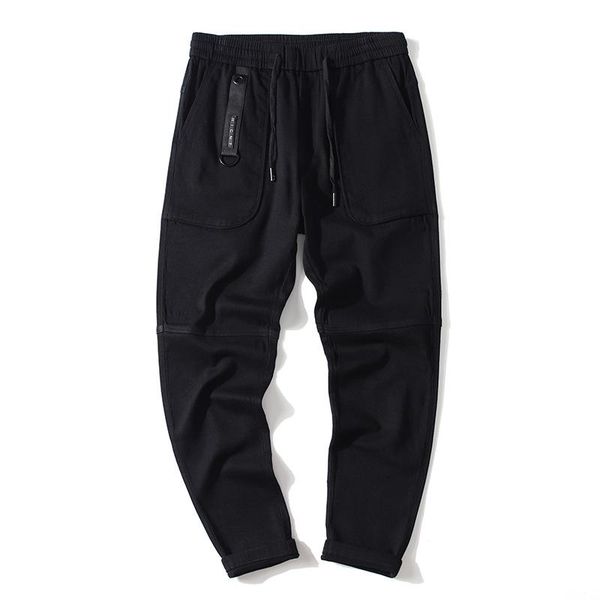 

men's pants autumn/winter long track fashion youth casual loose, Black