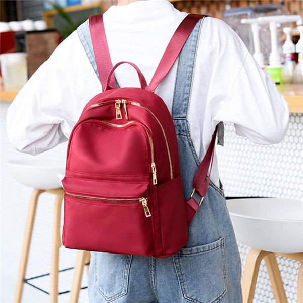 

backpack women waterproof oxford cloth travel nylon anti-theft double shoulder