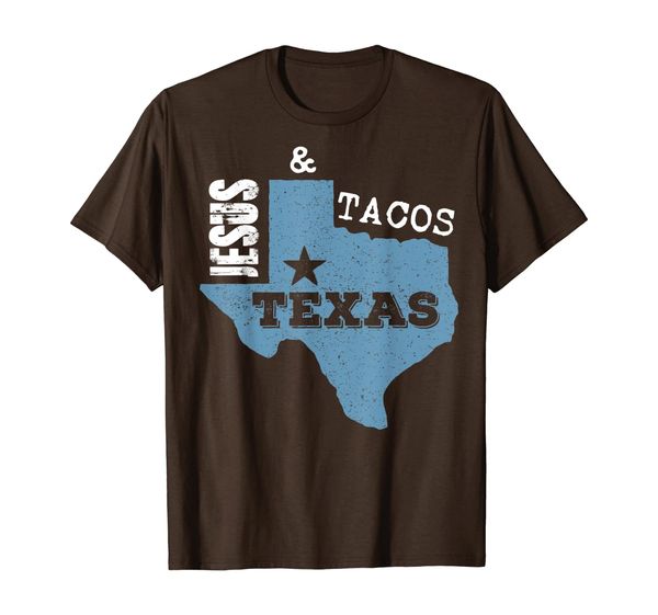 

jesus texas and tacos t-shirt, White;black