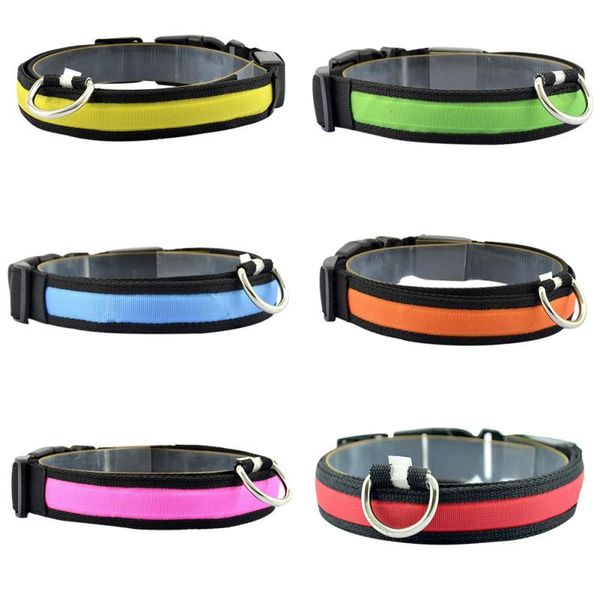 

dog collars & leashes led flashing collar light in the dark dogs leash luminous walking safe pet supplies usb rechargable
